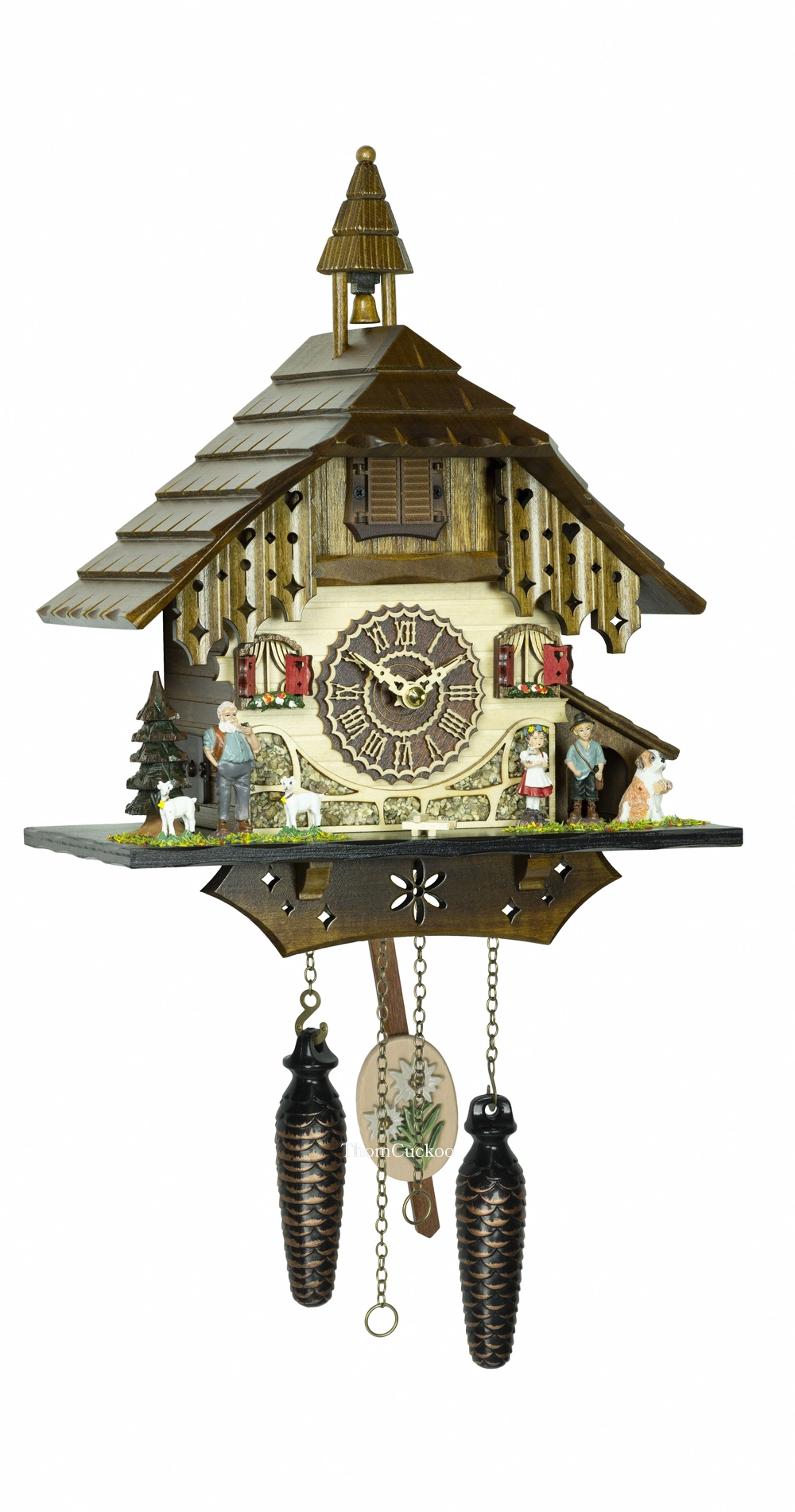 นาฬิกากุ๊กกูเยอรมัน Black Forest Germany ระบบ Quartz พร้อมเสียงดนตรี บ้าน Heidi สไตล์ยุโรป รหัสสินค้า 0069