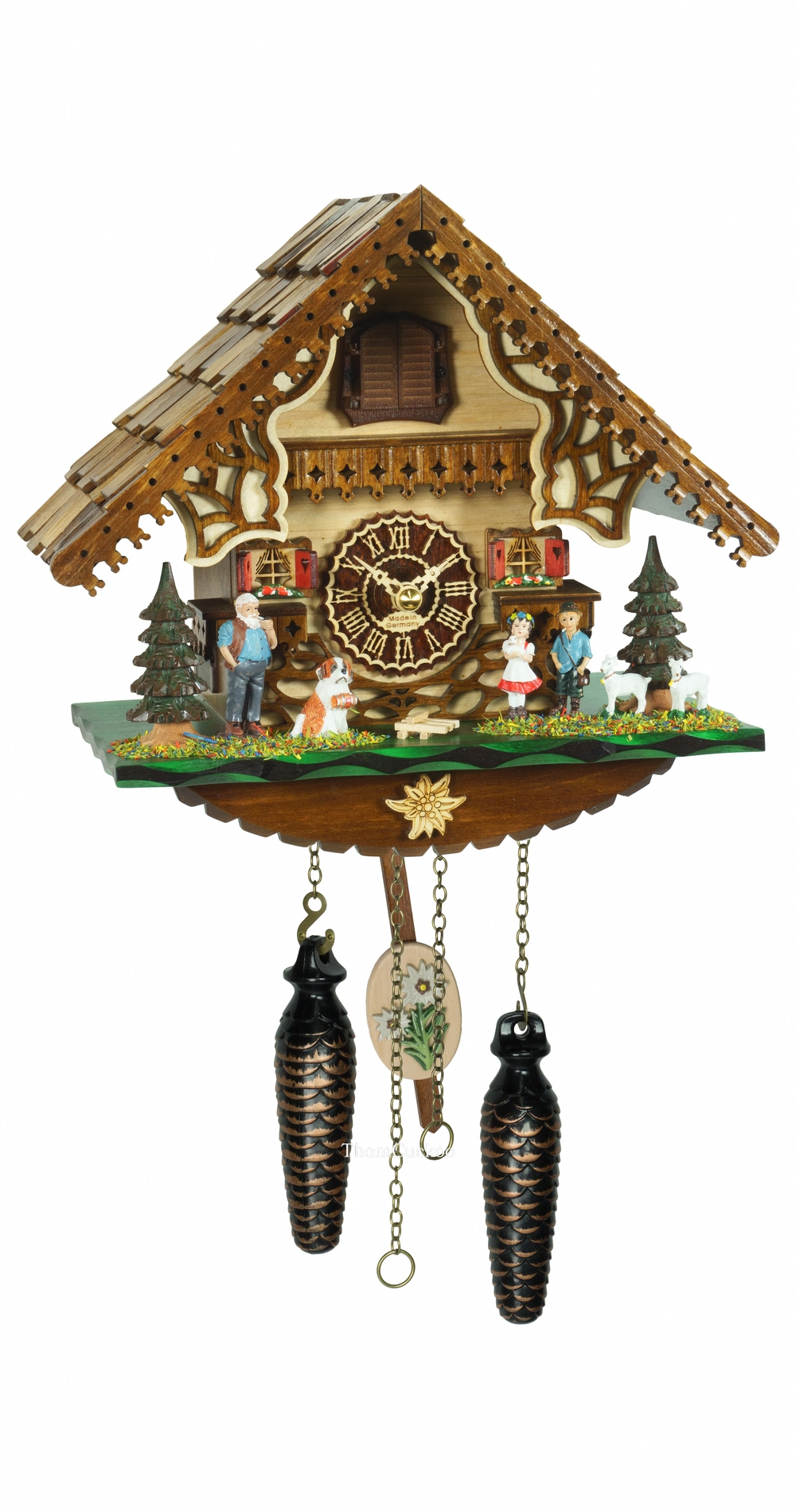 นาฬิกากุ๊กกูเยอรมัน Black Forest Germany ระบบ Quartz พร้อมเสียงดนตรี บ้าน Heidi สไตล์ยุโรป รหัสสินค้า 0116