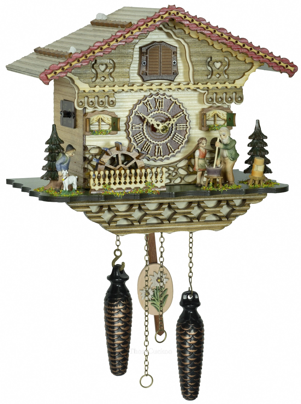 นาฬิกากุ๊กกูเยอรมัน Black Forest Germany ระบบ Quartz พร้อมเสียงดนตรี บ้าน Heidi สไตล์ยุโรป รหัสสินค้า 0223