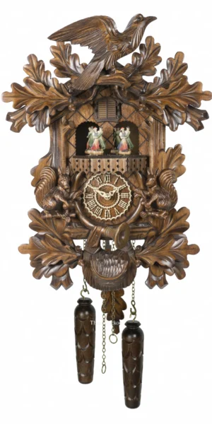 นาฬิกากุ๊กกูเยอรมัน Black Forest Germany ระบบ Quartz พร้อมเสียงดนตรี ธีมล่าสัตว์ ตุ๊กตาเต้นระบำ รหัสสินค้า 0282