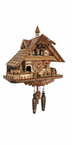 นาฬิกากุ๊กกูเยอรมัน Black Forest Germany ระบบ Quartz พร้อมเสียงดนตรี บ้าน Black Forest ขนาดใหญ่ ตุ๊กตาเต้นระบำ รถไฟเคลื่อนไหว รหัสสินค้า 0288