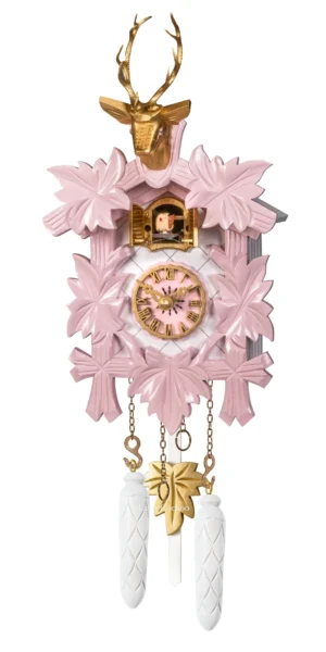 นาฬิกากุ๊กกูเยอรมัน Black Forest Germany ระบบ Quartz พร้อมเสียงดนตรี ลายใบไม้และนกแกะสลัก รหัสสินค้า 0008