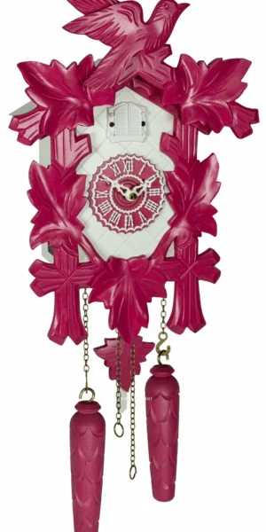 นาฬิกากุ๊กกูเยอรมัน Black Forest Germany ระบบ Quartz พร้อมเสียงดนตรี ลายใบไม้และนกแกะสลัก รหัสสินค้า 0105