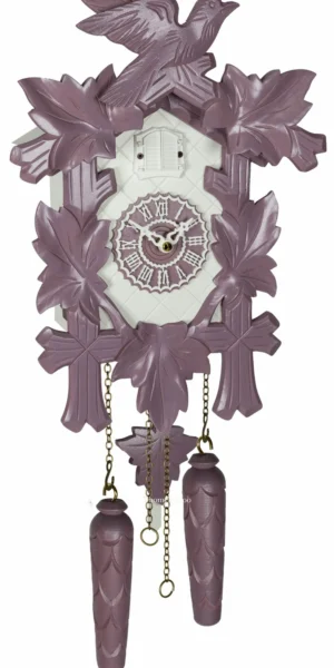 นาฬิกากุ๊กกูเยอรมัน Black Forest Germany ระบบ Quartz พร้อมเสียงดนตรี ลายใบไม้และนกแกะสลัก รหัสสินค้า 0106