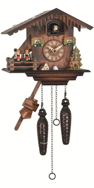 นาฬิกากุ๊กกูเยอรมัน Black Forest Germany ระบบ Quartz พร้อมเสียงดนตรี บ้าน Swiss Chalet ตุ๊กตาเต้นระบำ รหัสสินค้า 0048