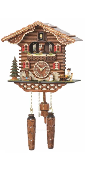 นาฬิกากุ๊กกูเยอรมัน Black Forest Germany ระบบ Quartz พร้อมเสียงดนตรี บ้าน Swiss Chalet ตุ๊กตาเต้นระบำ รหัสสินค้า 0211