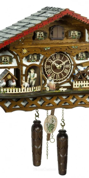 นาฬิกากุ๊กกูเยอรมัน Black Forest Germany ระบบ Quartz พร้อมเสียงดนตรี บ้าน Swiss Chalet ตุ๊กตาเต้นระบำ รหัสสินค้า 0302