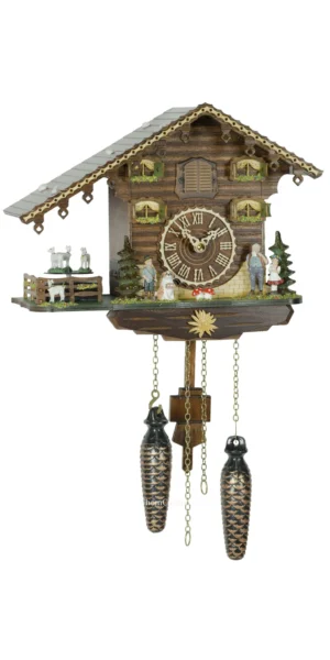 นาฬิกากุ๊กกูเยอรมัน Black Forest Germany ระบบ Quartz พร้อมเสียงดนตรี บ้าน Swiss Chalet ธีมฟาร์มยุโรป รหัสสินค้า 0125