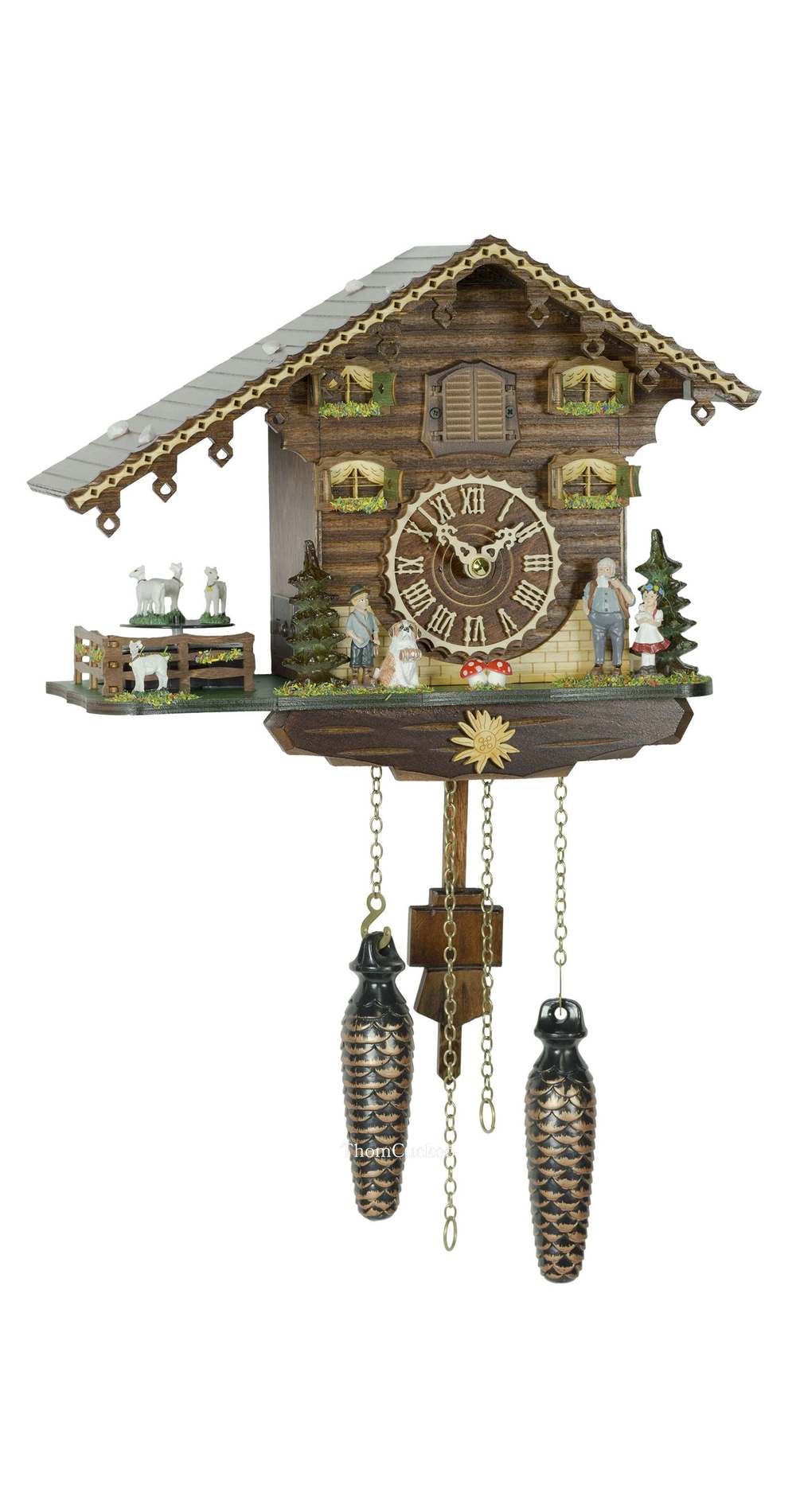 นาฬิกากุ๊กกูเยอรมัน Black Forest Germany ระบบ Quartz พร้อมเสียงดนตรี บ้าน Swiss Chalet ธีมฟาร์มยุโรป รหัสสินค้า 0125