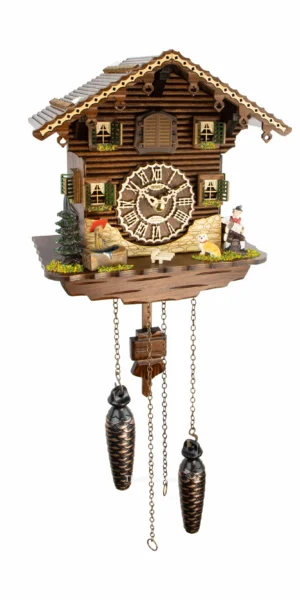 นาฬิกากุ๊กกูเยอรมัน Black Forest Germany ระบบ Quartz พร้อมเสียงดนตรี บ้าน Swiss Chalet รหัสสินค้า 0042