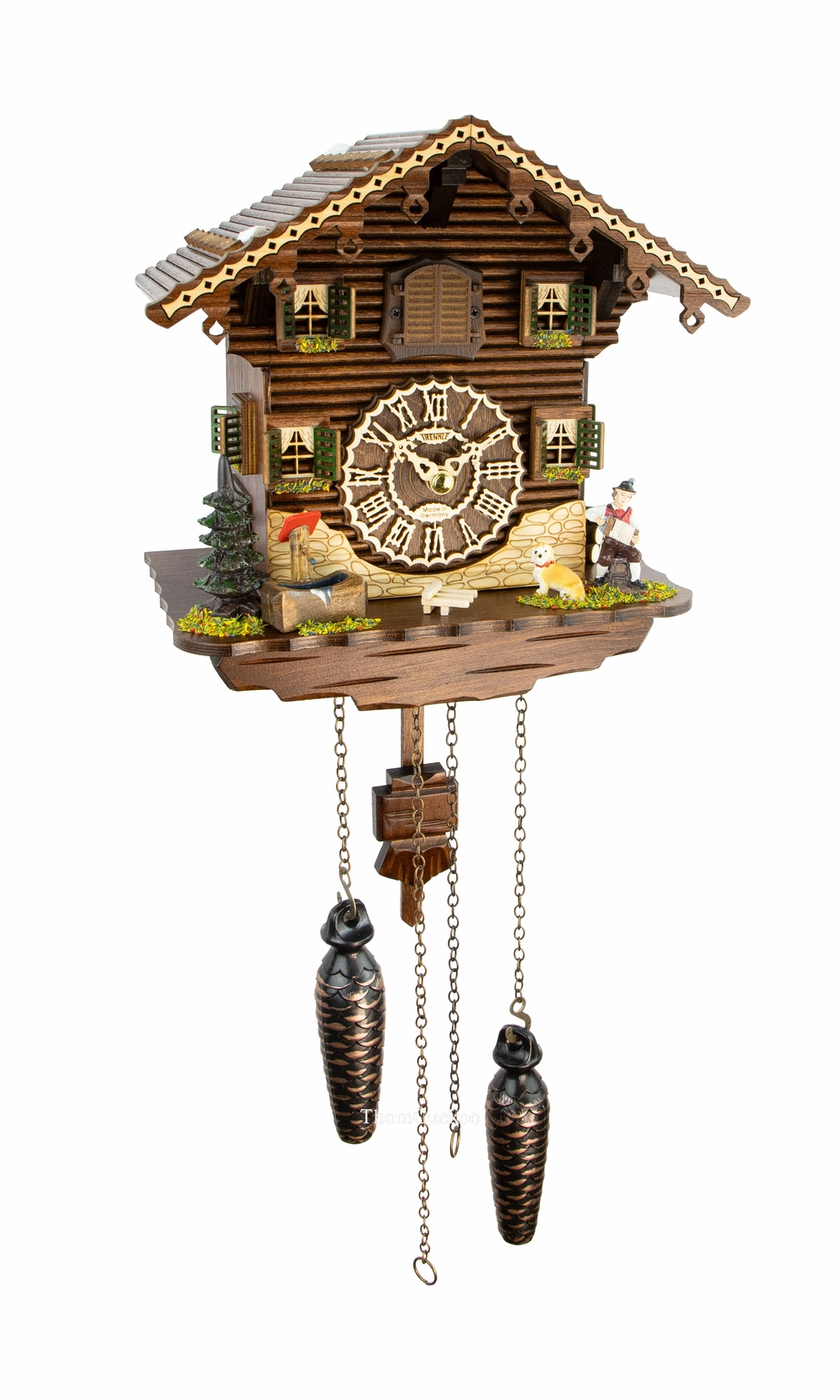 นาฬิกากุ๊กกูเยอรมัน Black Forest Germany ระบบ Quartz พร้อมเสียงดนตรี บ้าน Swiss Chalet รหัสสินค้า 0042