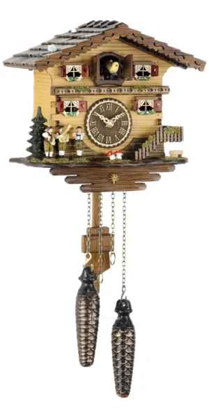นาฬิกากุ๊กกูเยอรมัน Black Forest Germany ระบบ Quartz พร้อมเสียงดนตรี บ้าน Swiss Chalet รหัสสินค้า 0052