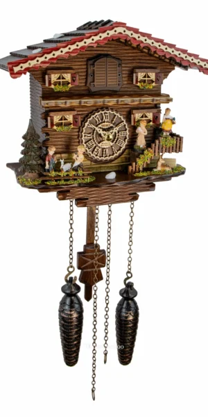 นาฬิกากุ๊กกูเยอรมัน Black Forest Germany ระบบ Quartz พร้อมเสียงดนตรี บ้าน Swiss Chalet รหัสสินค้า 0061