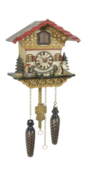 นาฬิกากุ๊กกูเยอรมัน Black Forest Germany ระบบ Quartz พร้อมเสียงดนตรี บ้าน Swiss Chalet รหัสสินค้า 0065
