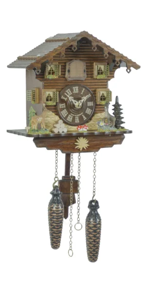 นาฬิกากุ๊กกูเยอรมัน Black Forest Germany ระบบ Quartz พร้อมเสียงดนตรี บ้าน Swiss Chalet รหัสสินค้า 0073