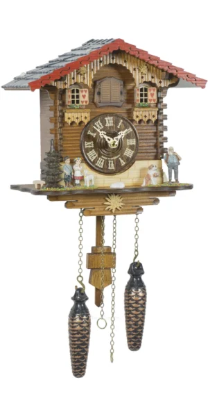 นาฬิกากุ๊กกูเยอรมัน Black Forest Germany ระบบ Quartz พร้อมเสียงดนตรี บ้าน Swiss Chalet รหัสสินค้า 0082