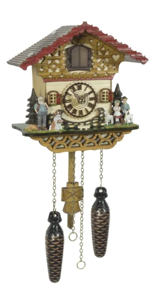 นาฬิกากุ๊กกูเยอรมัน Black Forest Germany ระบบ Quartz พร้อมเสียงดนตรี บ้าน Swiss Chalet รหัสสินค้า 0083