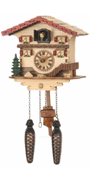 นาฬิกากุ๊กกูเยอรมัน Black Forest Germany ระบบ Quartz พร้อมเสียงดนตรี บ้าน Swiss Chalet รหัสสินค้า 0086