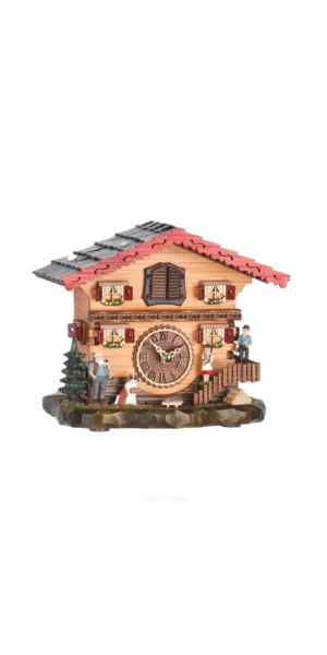 นาฬิกากุ๊กกูเยอรมัน Black Forest Germany ระบบ Quartz พร้อมเสียงดนตรี บ้าน Swiss Chalet รหัสสินค้า 0114
