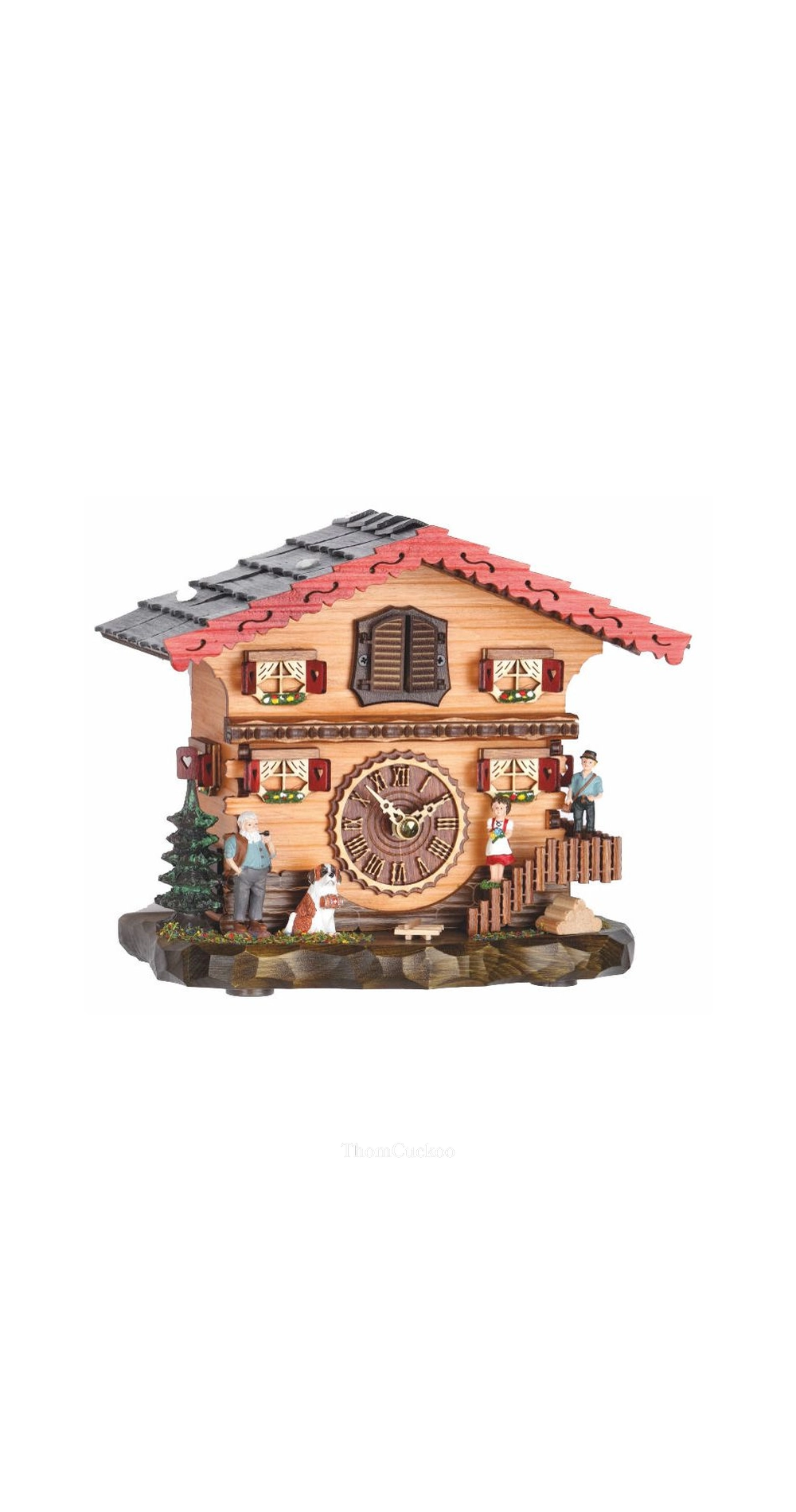นาฬิกากุ๊กกูเยอรมัน Black Forest Germany ระบบ Quartz พร้อมเสียงดนตรี บ้าน Swiss Chalet รหัสสินค้า 0114