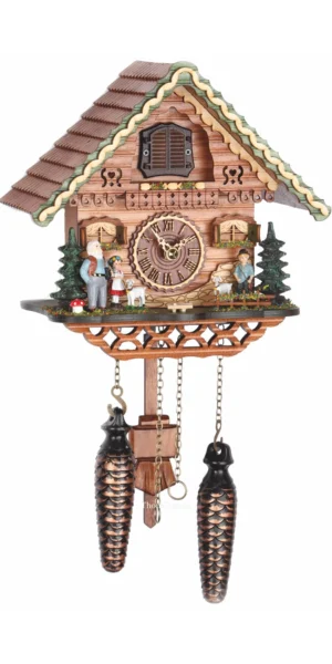 นาฬิกากุ๊กกูเยอรมัน Black Forest Germany ระบบ Quartz พร้อมเสียงดนตรี บ้าน Swiss Chalet รหัสสินค้า 0119