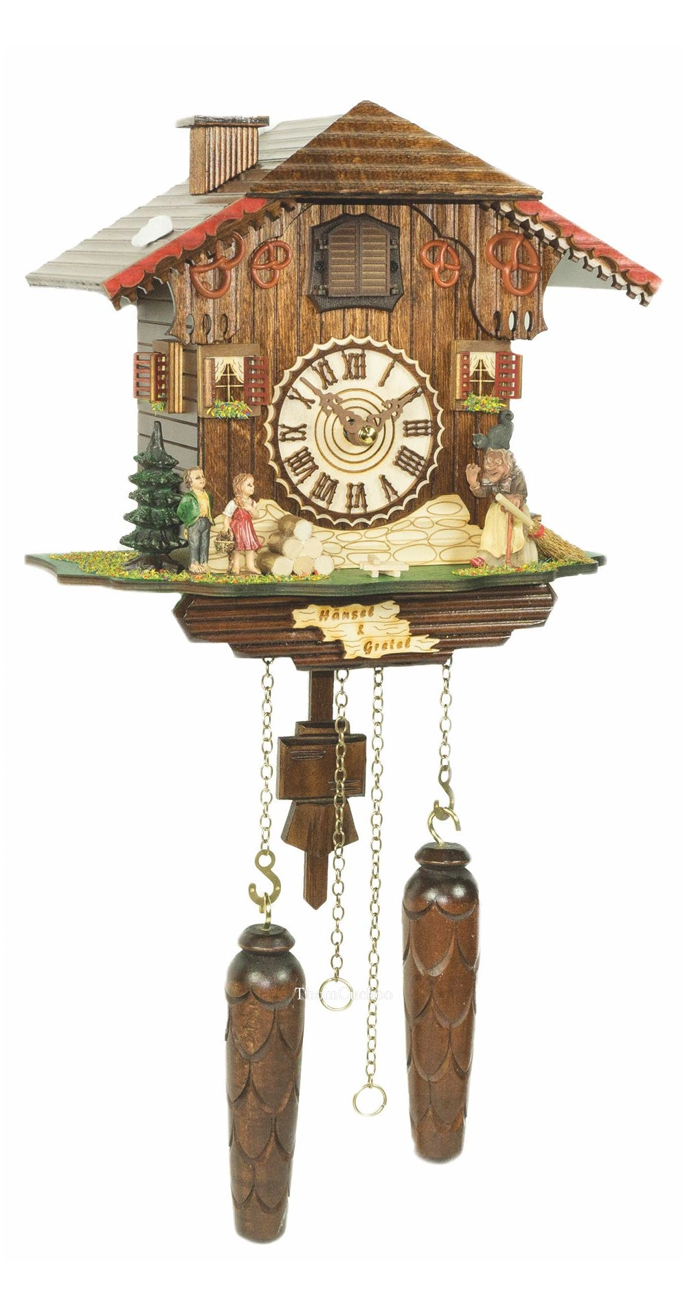 นาฬิกากุ๊กกูเยอรมัน Black Forest Germany ระบบ Quartz พร้อมเสียงดนตรี บ้าน Swiss Chalet รหัสสินค้า 0126