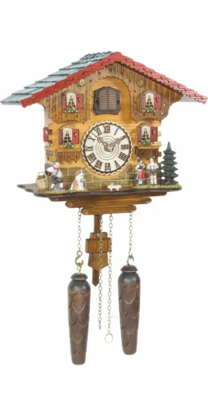 นาฬิกากุ๊กกูเยอรมัน Black Forest Germany ระบบ Quartz พร้อมเสียงดนตรี บ้าน Swiss Chalet รหัสสินค้า 0134