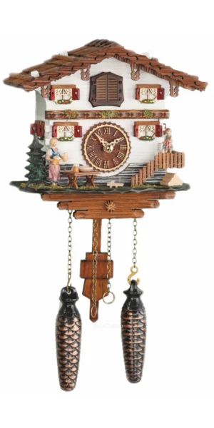 นาฬิกากุ๊กกูเยอรมัน Black Forest Germany ระบบ Quartz พร้อมเสียงดนตรี บ้าน Swiss Chalet รหัสสินค้า 0145