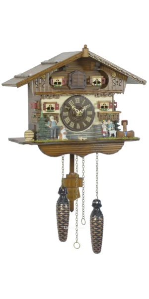 นาฬิกากุ๊กกูเยอรมัน Black Forest Germany ระบบ Quartz พร้อมเสียงดนตรี บ้าน Swiss Chalet รหัสสินค้า 0162