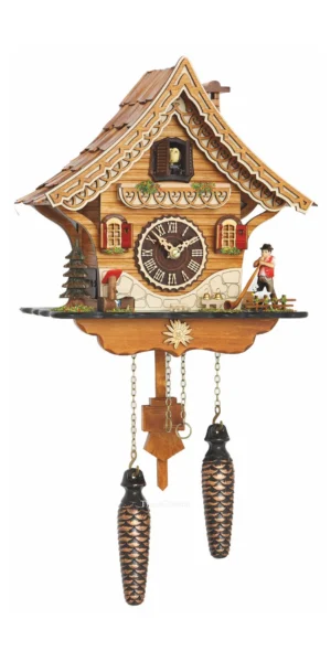 นาฬิกากุ๊กกูเยอรมัน Black Forest Germany ระบบ Quartz พร้อมเสียงดนตรี บ้าน Swiss Chalet รหัสสินค้า 0170