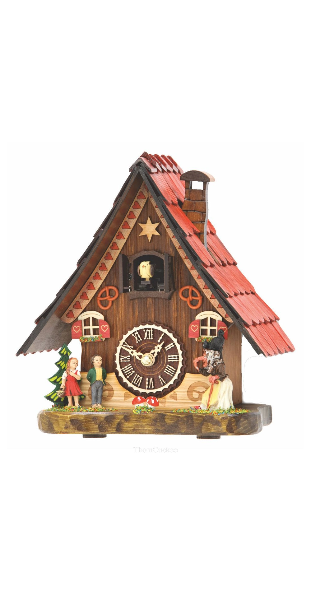 นาฬิกากุ๊กกูเยอรมัน Black Forest Germany ระบบ Quartz พร้อมเสียงดนตรี แบบตั้งโต๊ะบ้าน Black Forest รหัสสินค้า 0130