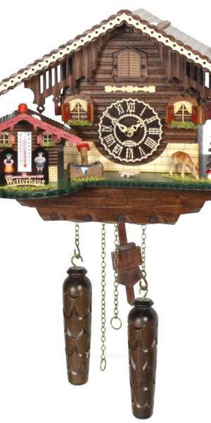 นาฬิกากุ๊กกูเยอรมัน Black Forest Germany ระบบ Quartz พร้อมเสียงดนตรี บ้านพยากรณ์อากาศ รหัสสินค้า 0154