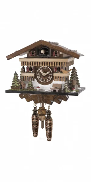 นาฬิกากุ๊กกูเยอรมัน Black Forest Germany ระบบ Quartz บ้าน Swiss Chalet รหัสสินค้า 0407